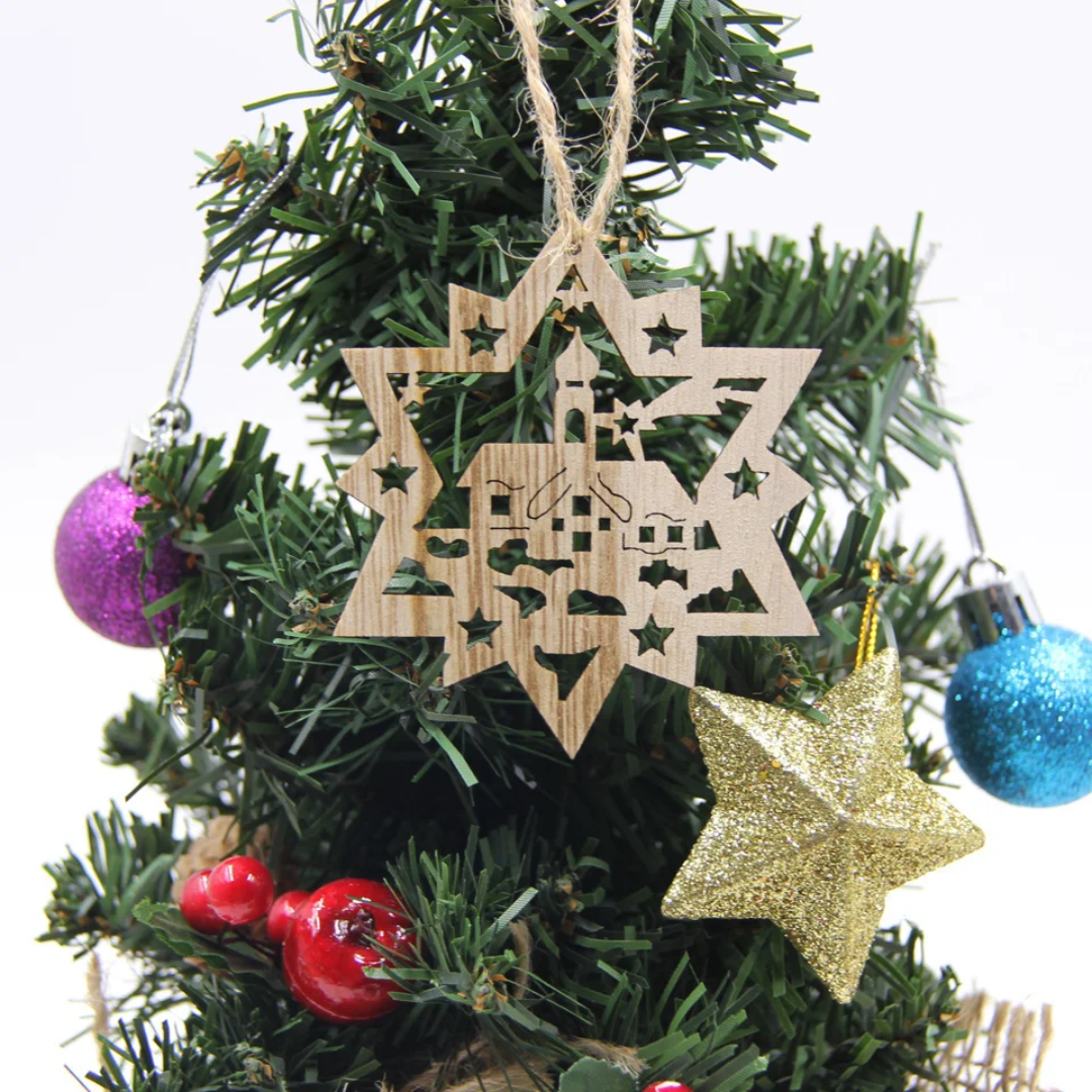 Flocons de Noël Sculptés Élégants (Pack de 12)