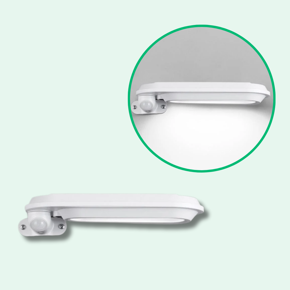 Jardioui 2 Lampadaires (24.90 €/ pcs) / Blanc / Blanche Lampadaire Solaire Détecteur de Mouvement Puissant