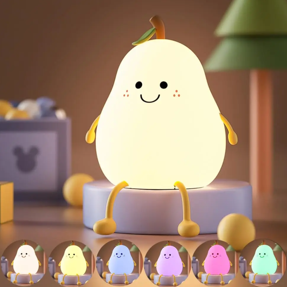 Jardioui 4 Veilleuses (19.90 €/ pcs) Veilleuse Poire Mignonne Lumineuse