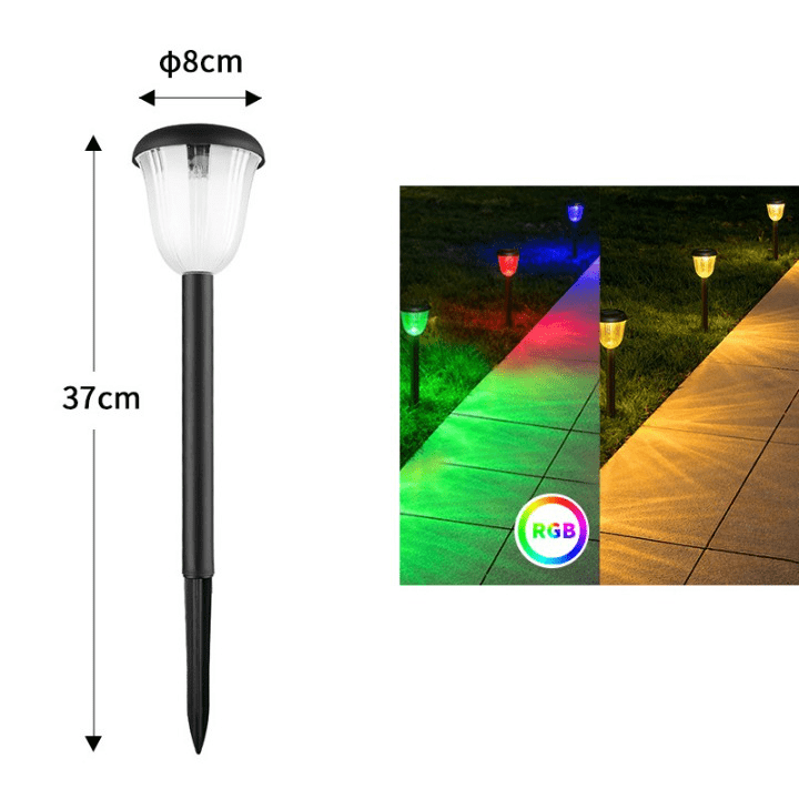 Jardioui B (Lumière chaude + RGB) Éclairage Floral Solaire Premium d'Extérieur