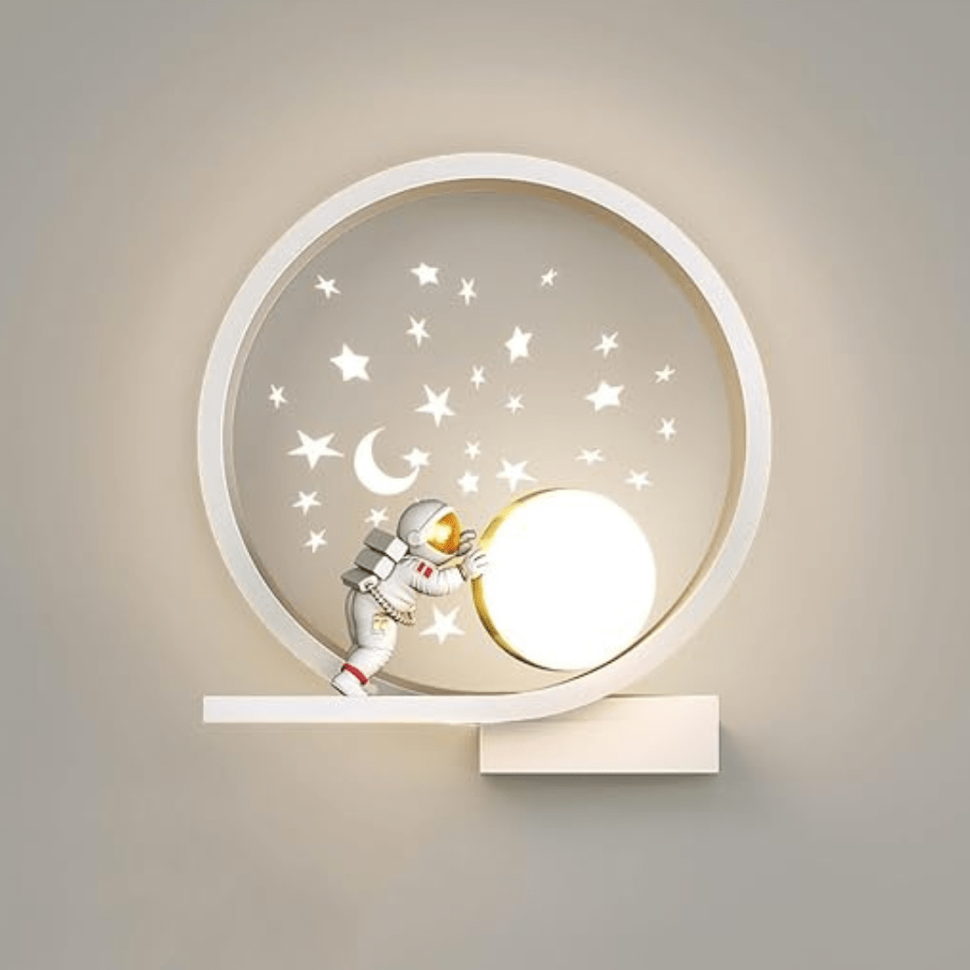 Jardioui Gauche Applique Murale LED Fantaisiste pour Enfant Astronaute