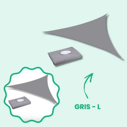 Jardioui Gris / L (5x5x5M) Voile d'Ombrage Triangulaire Imperméable