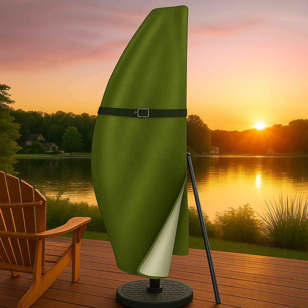 Jardioui Housse de Protection pour Parasol Déporté Anti-Poussière