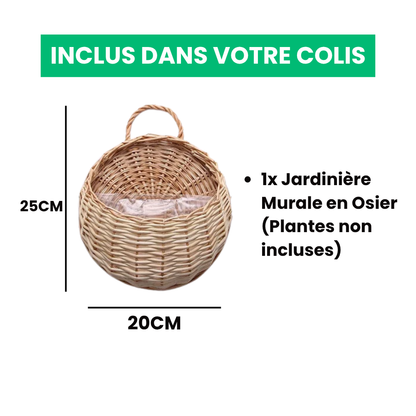 Jardioui Jardinière Osier Murale Élégante