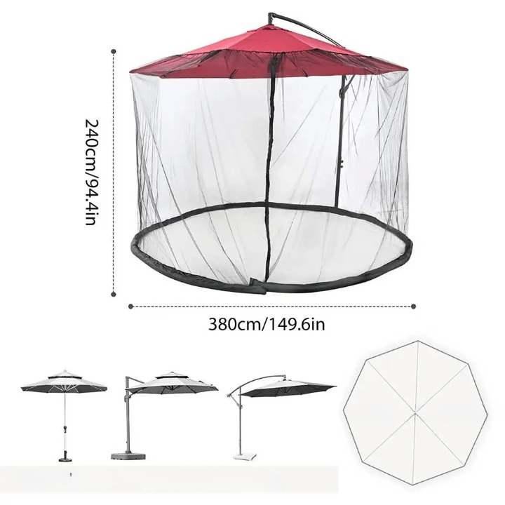 Jardioui L Moustiquaire Parasol Réglable Protectrice