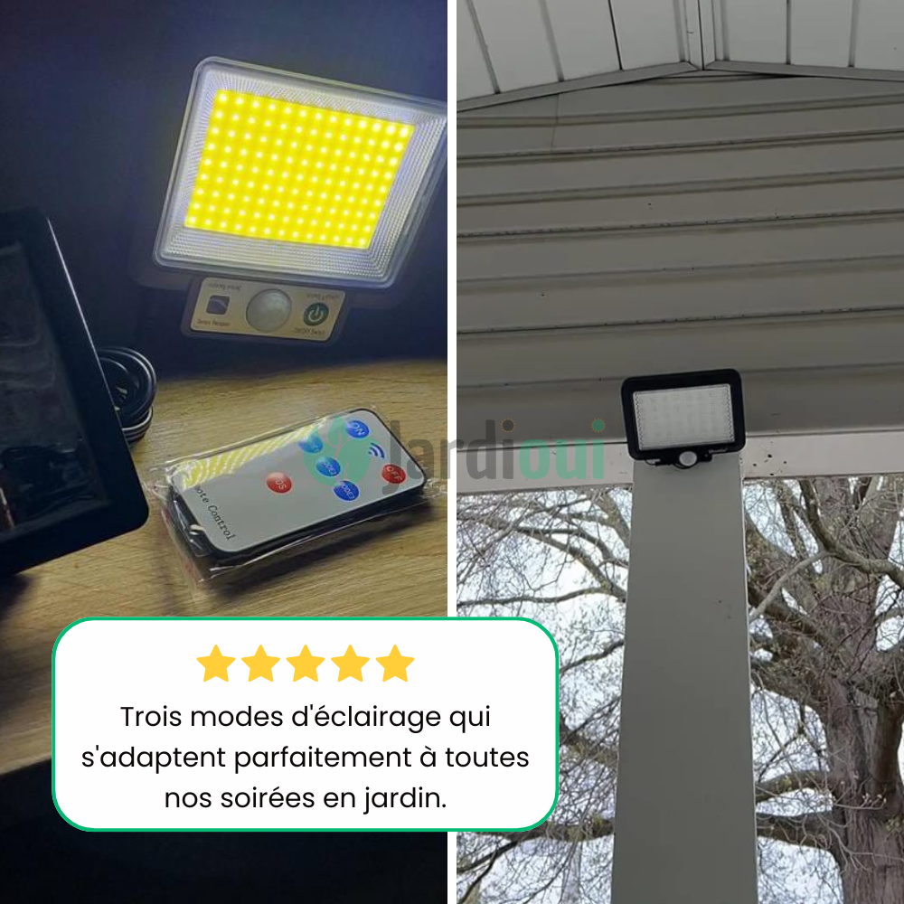 Jardioui Lampe Solaire Puissante avec Détecteur de Mouvement