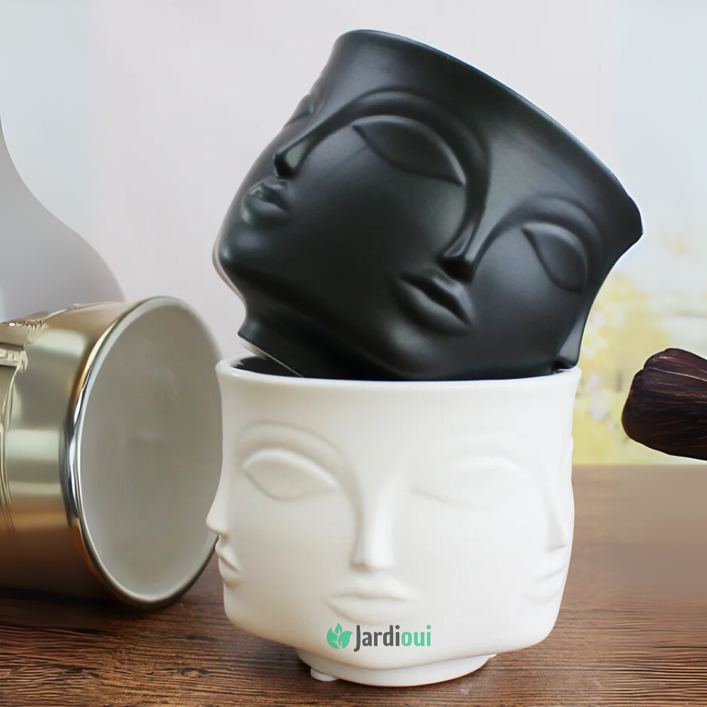 Jardioui Pot de Fleurs Visage Artistique