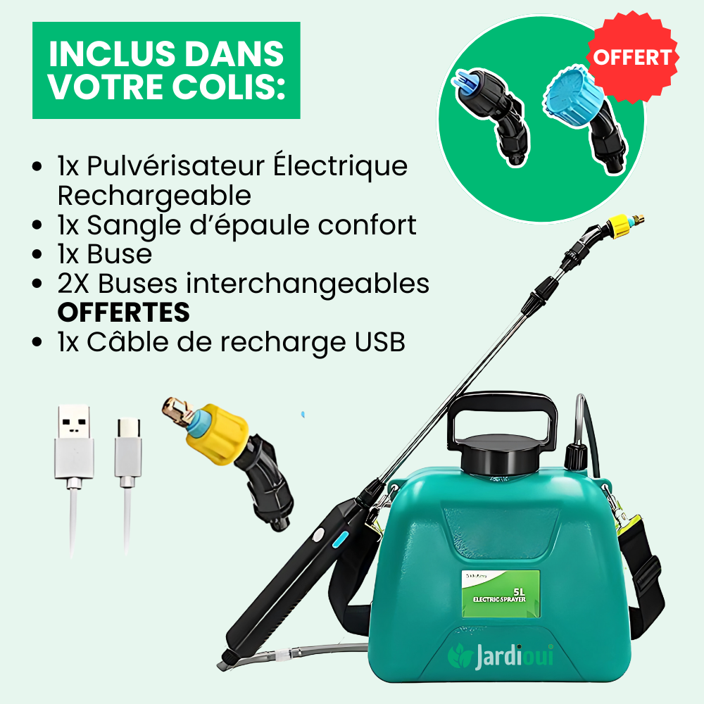 Jardioui 0 Pulvérisateur de Jardin Électrique Confort