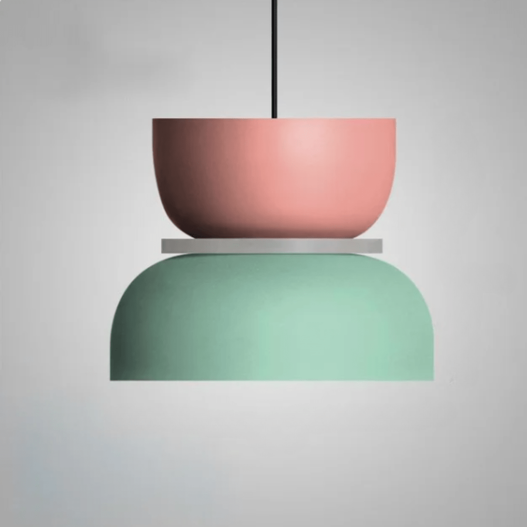 Jardioui Rose Vert Suspension Luminaire LED Colorée Grand Format