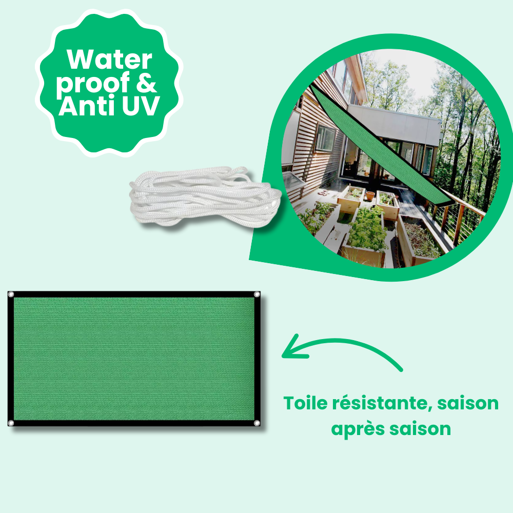 Jardioui Voile d'Ombrage Rectangulaire Premium
