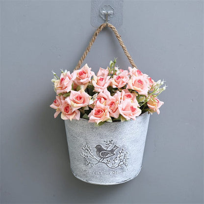 frJardioui Cache Pot Suspendu Vintage "Le Jardin Aux Oiseaux"