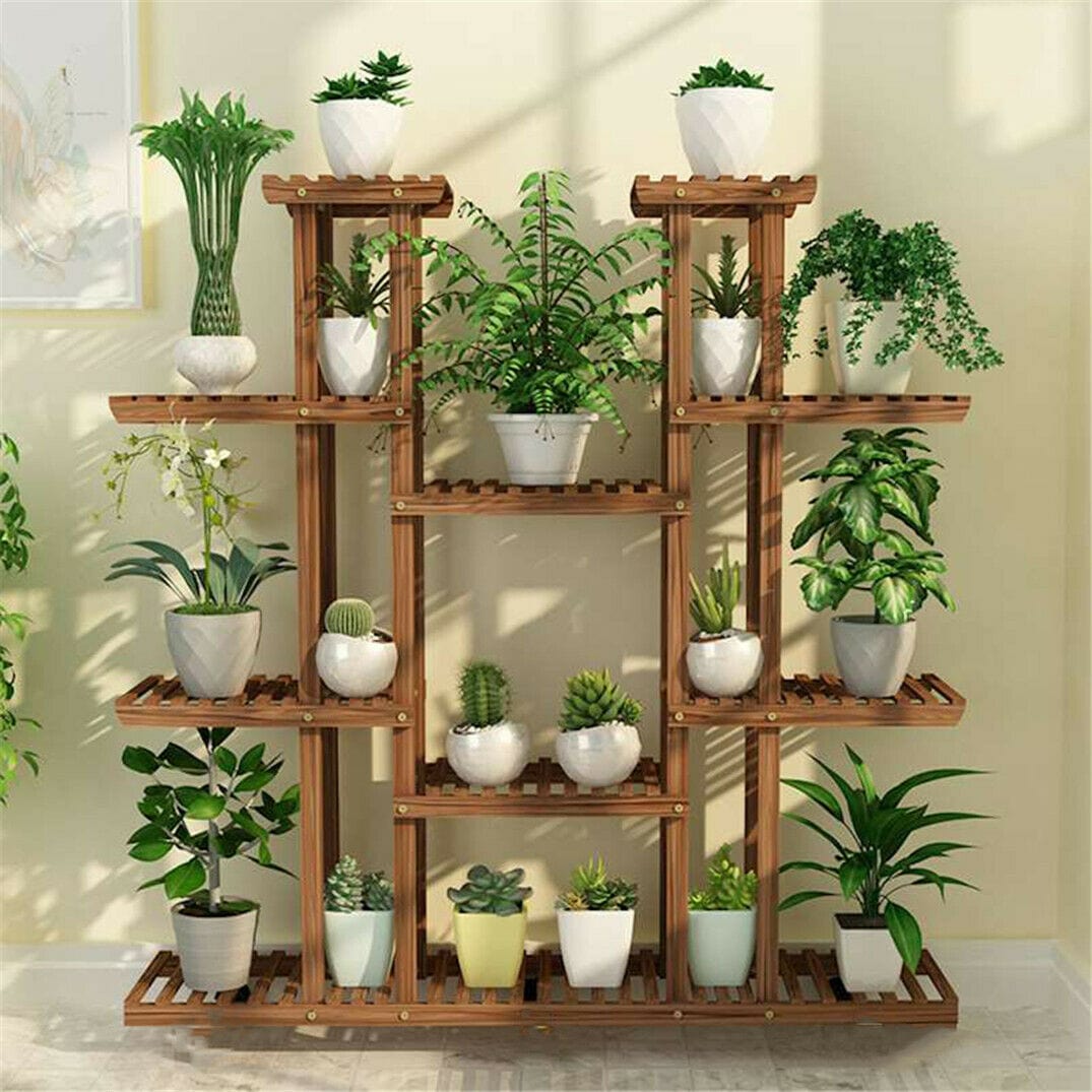 frJardioui étagère pour plante Étagère en Bois pour Pots de Fleurs "Lorea"