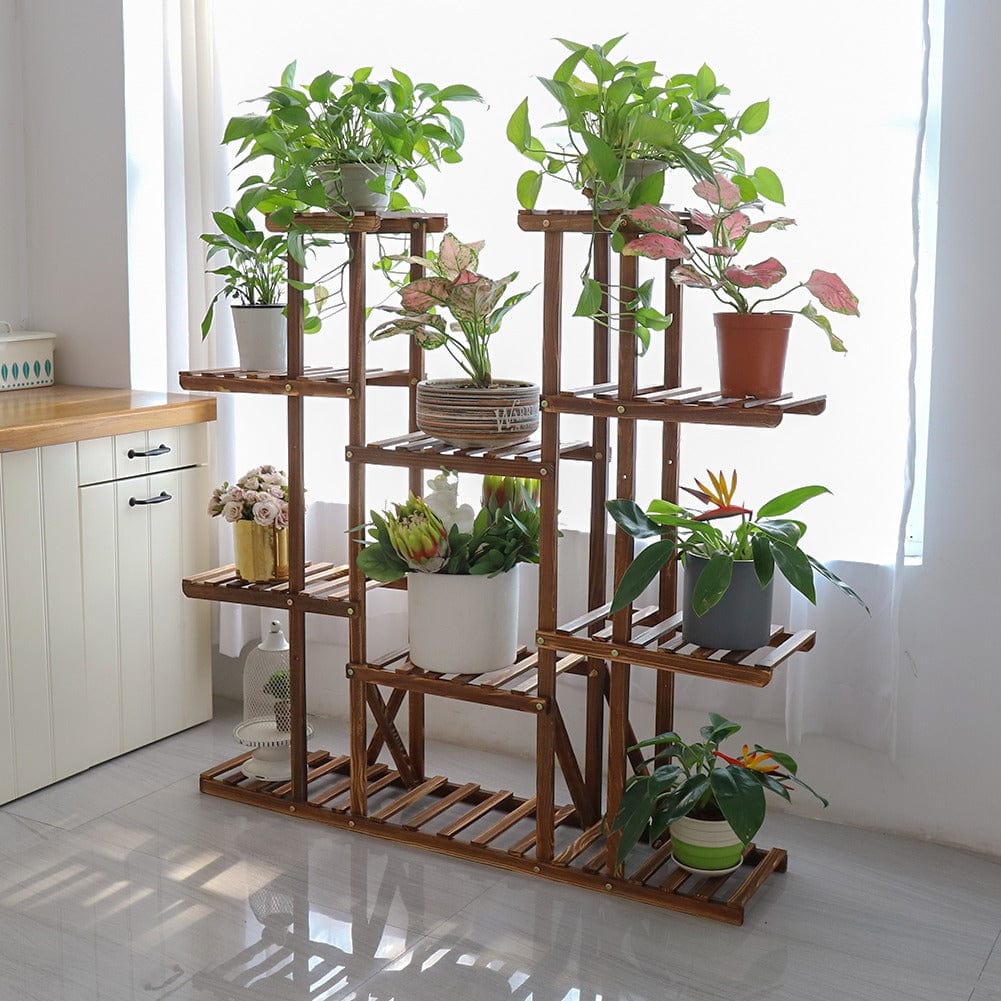 frJardioui étagère pour plante Étagère en Bois pour Pots de Fleurs "Lorea"